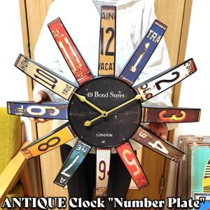 掛時計 巨大 アンティーククロック ROUTE66 カラフル 壁掛け