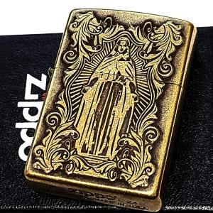 ZIPPO（ジッポー） 聖母マリア様 シルバー×ブラックニッケル ジッポ