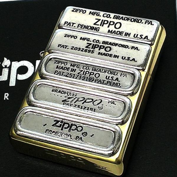 ZIPPO 歴代ボトムメタル レア 1996年製ジッポ ライター ピンバッチ付き アンティーク 絶版...