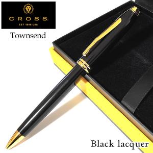 クロス ボールペン タウンゼント ブラックラッカー ゴールド シンプル ツイストタイプ おしゃれ CROSS ブランド