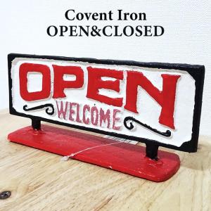 オープン クローズ OPEN＆CLOSED 看板 プラッケ2枚セット おもしろ