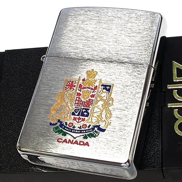 ZIPPO ライター カナダ 国章 1点物 ジッポ レア 2002年製 オンタリオ州 おしゃれ ビン...