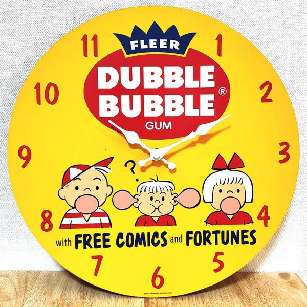 掛時計 アメリカン 可愛い 雑貨 おしゃれ DUBBLE BUBBLE 壁掛け ウッド お菓子 アン...