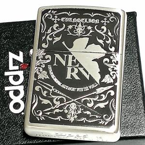 ZIPPO エヴァンゲリオン ネルフマーク ジッポ ライター 限定 シリアル入り 銀古美仕上げ アン...