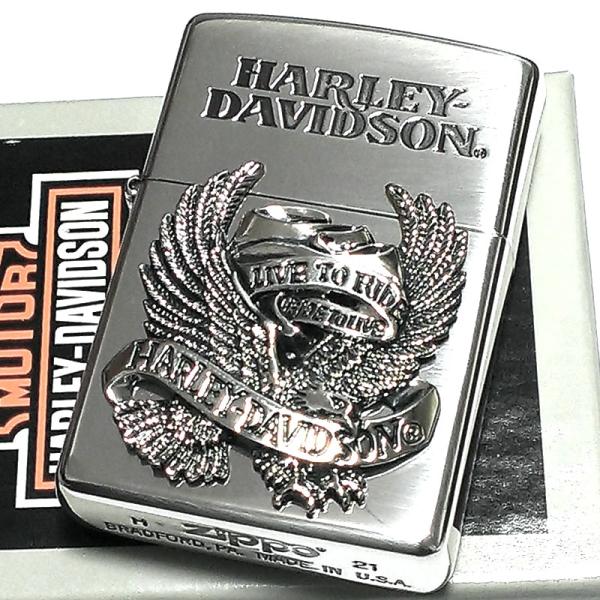 ZIPPO ハーレーダビッドソン ジッポ ライター シルバー ビッグメタル イーグル 鷲 HARLE...