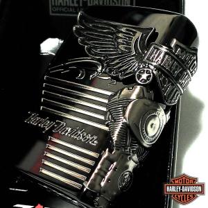 絶版ハーレーダビッドソン　ZIPPOライター ビンテージ　ブラック×ゴールド ZIPPO ライター ハーレー ダビッドソン 歴代エンジン かっこいい