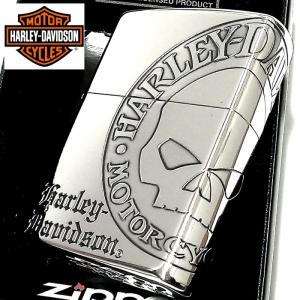ZIPPO ライター ハーレーダビッドソン ジッポ スカル3面彫刻