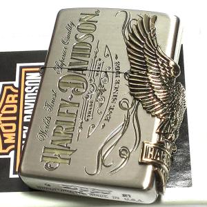 ZIPPO（ジッポー） ハーレー ダビッドソン 黒金 イーグル 鷹 ゴールド