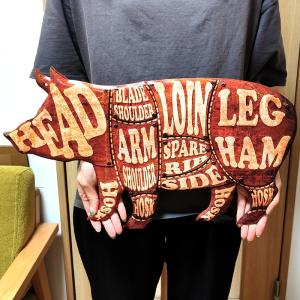 ブリキ看板 豚 おしゃれ 動物 PORK PA...の詳細画像4