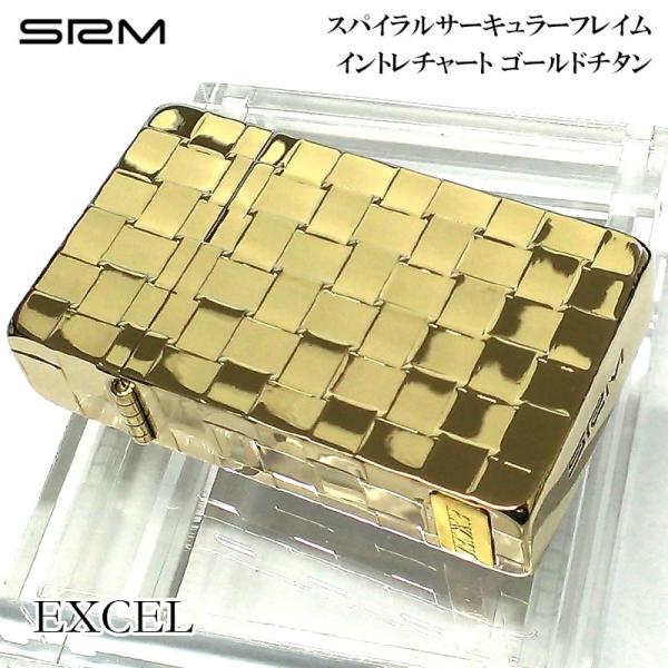 SAROME ガスライター イントレチャート ゴールドチタン 訳あり特価 ターボ EXCEL サロメ...