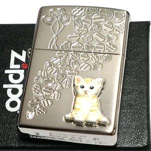 ZIPPO（ジッポー） ジッポ ライター 猫 月 イオンブルー シルバー ロゴ