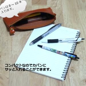 ペンケース マルチポーチ 栃木レザー 国産 日...の詳細画像5
