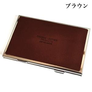 栃木レザー 名刺入れ カードケース ダブルポケ...の詳細画像3