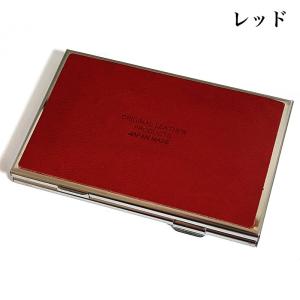 栃木レザー 名刺入れ カードケース ダブルポケ...の詳細画像4