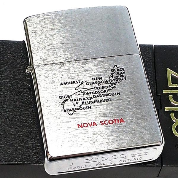 ZIPPO カナダ製 1998年製 オンタリオ製 ノバスコシア州 地図 廃盤 ビンテージ レア ジッ...