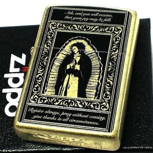ZIPPO（ジッポー） 聖母マリア様 シルバー×ブラックニッケル ジッポ