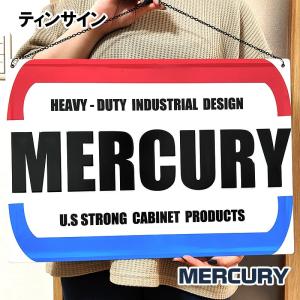 ブリキ看板 マーキュリー ロゴ 大型 ティンサイン おしゃれ 壁掛け MERCURY アンティーク ディスプレイ アメリカン 雑貨 壁飾り