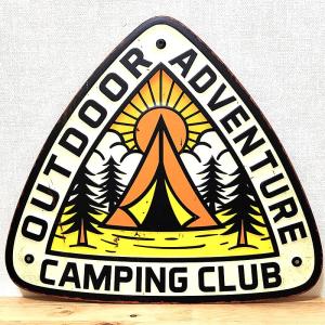 アメリカン レトロ ブリキ看板 LANTERN CAMP AREA アンティーク