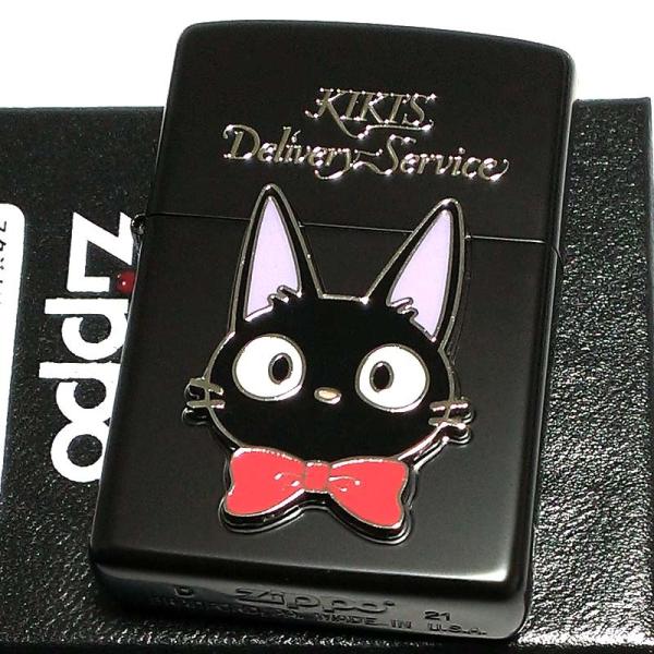 ジッポ ライター かわいい スタジオ ジブリ ZIPPO 魔女の宅急便 ジジ メタル マットブラック...