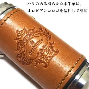 携帯灰皿 オロビアンコ 本革 レザー巻き キャ...の詳細画像4