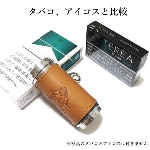 携帯灰皿 オロビアンコ 本革 レザー巻き キャ...の詳細画像5