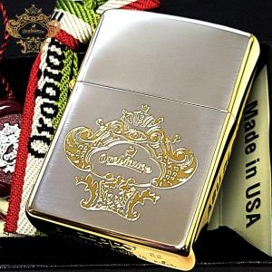 ZIPPO オロビアンコ シルバー＆ゴールド 金銀 ロゴ