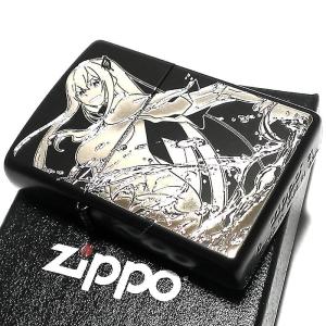 ZIPPO Re:ゼロから始める異世界生活 第二期 エキドナ 魔女 銀差し 可愛い ジッポー マットブラック ロゴ アニメ キャラクター｜hayamipro