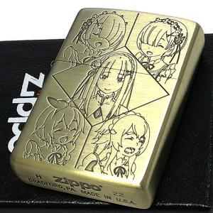 ZIPPO Re:ゼロから始める異世界生活 エミリア withメイド ジッポ ライター アニメ リゼロ ゴールド 可愛い キャラクター メンズ｜hayamipro