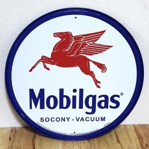 ブリキ看板 Mobilgas ラウンドエンボスメタル アンティーク ペガサス 可愛い 正規ライセンス品 アメリカン 雑貨 おしゃれ｜hayamipro