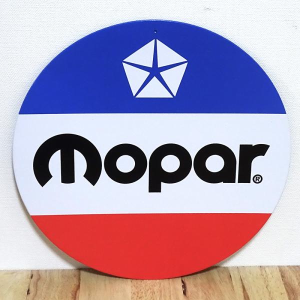 ブリキ看板 ビンテージ ラウンドエンボスメタル Mopar Logo ガレージ 可愛い 壁飾り 正規...