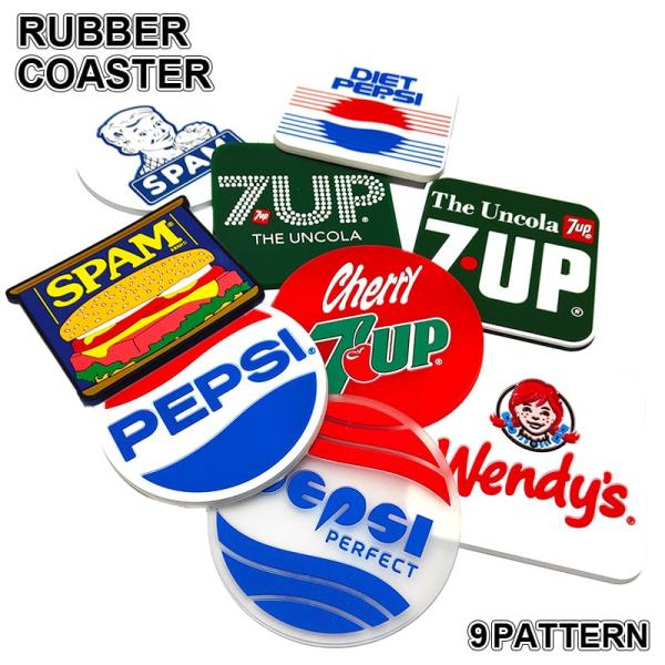 コースター ラバー アメリカン 雑貨 ペプシ SPAM ウェンディーズ 7UP ポップ PEPSI ...