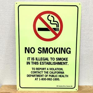 アメリカン レトロ 看板 禁煙 US SECURITY NO SMOKING サインボード
