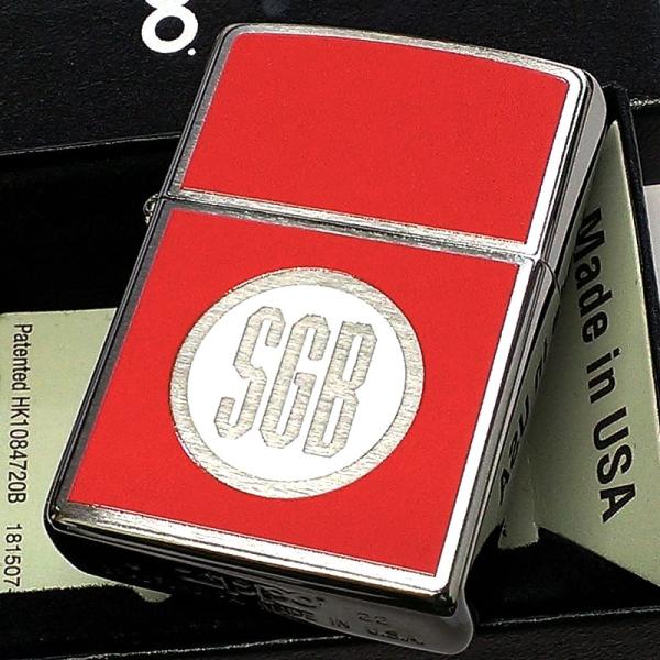 ZIPPO ライター SGB ジッポ スリーピッグス ロゴ おしゃれ 三匹の子豚 レッド 珍しい シ...