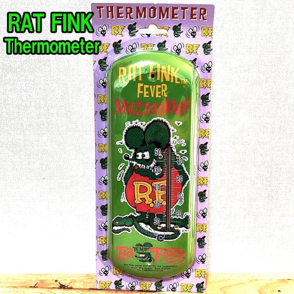 温度計 RAT FINK ブリキ看板 サーモメーター ラットフィンク アメリカン R.F. キャラク...