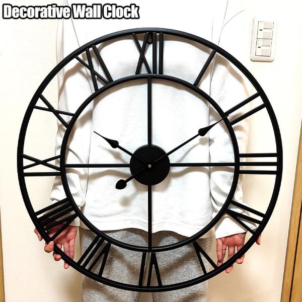 掛時計 デコラティブウォールクロック おしゃれ 大きい レトロ かわいい アメリカン ガレージ 雑貨...