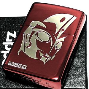 ジッポ ライター ウルトラマンエース ZIPPO アニメ ワインレッド 円谷プロ 銀差し 両面加工 赤 キャラクター メンズ かっこいい ギフト｜hayamipro