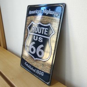 アメリカン ブリキ看板 ROUTE US 66...の詳細画像2