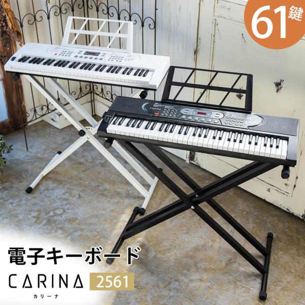 電子キーボード 61鍵盤 ピアノ シンセサイザー 給電 電池駆動 日本語操作ボタン 軽量 初心者 プ...