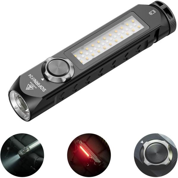 Sofirn IF24 フラッシュライト RGB 2000ルーメン USB-C充電式 ケーブル付属 ...