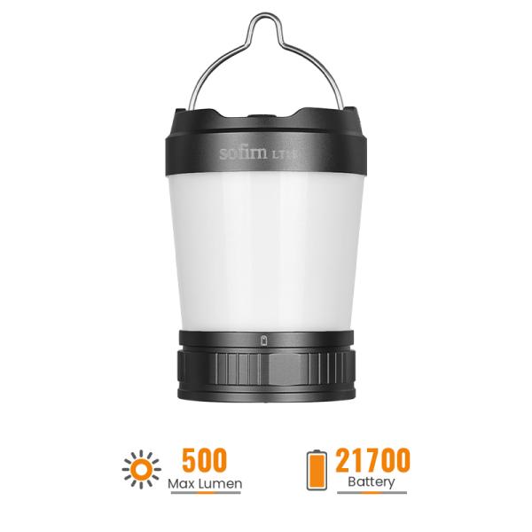 Sofirn LT1S ランタン USB-C充電式 500ルーメン IPX8防水 色温度2700K-...