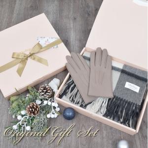 Merfirge ファー マフラー＆ハリスツイード 手袋 エコファー ギフト