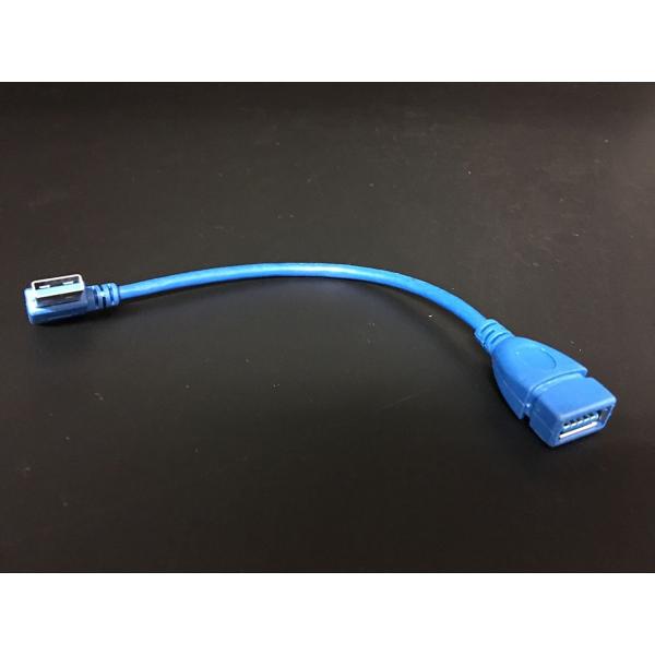 送料無料 USB 3.0 向右きL型　延長ケーブル15cm USB 3.0 変換ケーブル 90°方向...