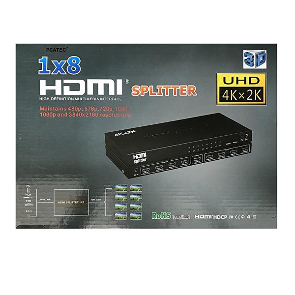 4K HDMI分配器 HDMI Splitter(1入力×8出力)3D Ver1.4 1入力 8出力...
