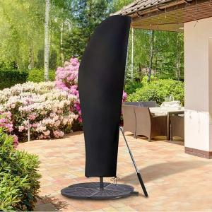 パラソルカバー ガーデンパラソルカバー 205/265/280cm 伸縮ロッドと収納袋付き 420D ポリエステル UVカット 防水 防雪 防塵 防風 ハンギングパラソルプロテクタ