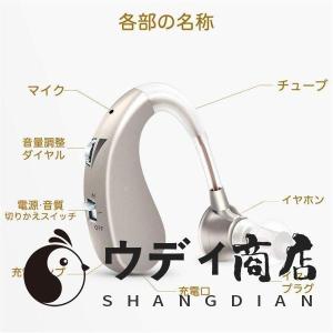 補聴器 集音器 充電式 耳掛け式 デジタル 充...の詳細画像3