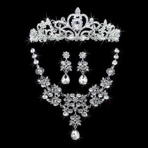 パール ティアラ ネックレス イヤリング ピアス 3点セット 結婚式