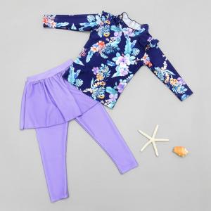 女の子 水着 長袖 キッズ 水着 セパレートガ...の詳細画像1