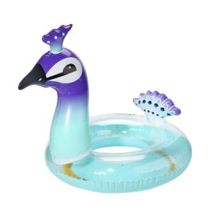 送料無料 浮き輪 うきわ フロート 大人 くじゃく ブルー 海 プール レジャー　かわいい 大人 SNS フォトジェニック キラキラ｜hayashizawa
