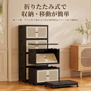 収納ボックス キャスター付き 組立簡単 メッシ...の詳細画像1