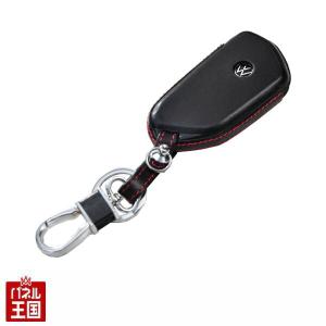 フォルクスワーゲン ゴルフ8 レザーキーカバー BLACK x RED Leather Key Cover for Volkswagen Golf8 LE-GO8-001BR｜hazaway-shop